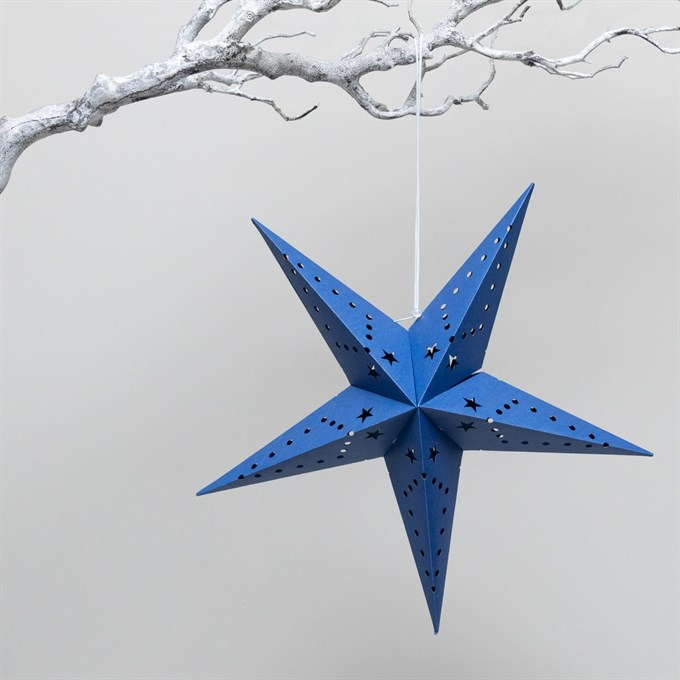 Large 3D Paper Star Blue