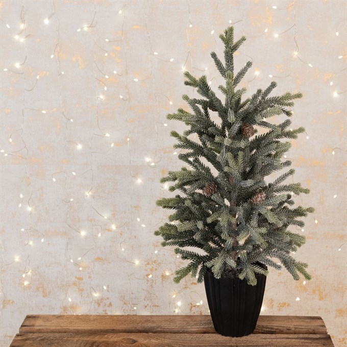 Faux Frosted Pine Tree In Pot