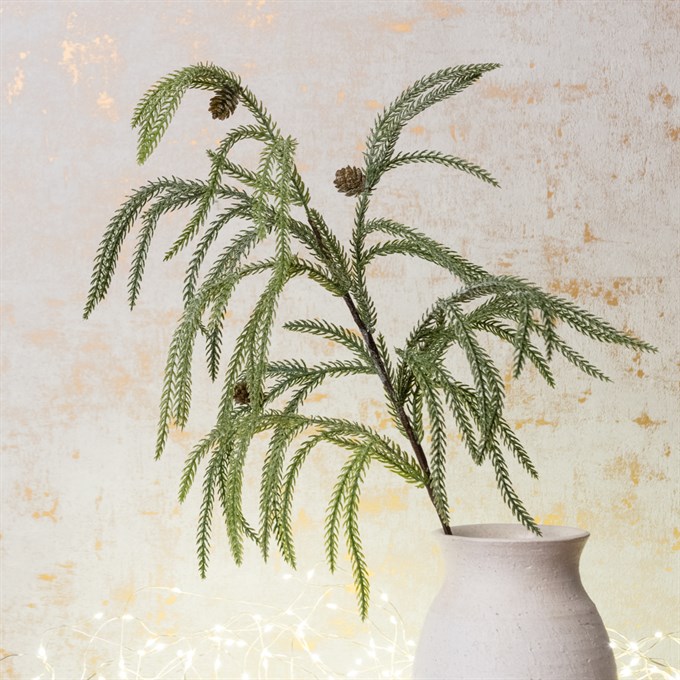 Faux Frosted Pine Branch