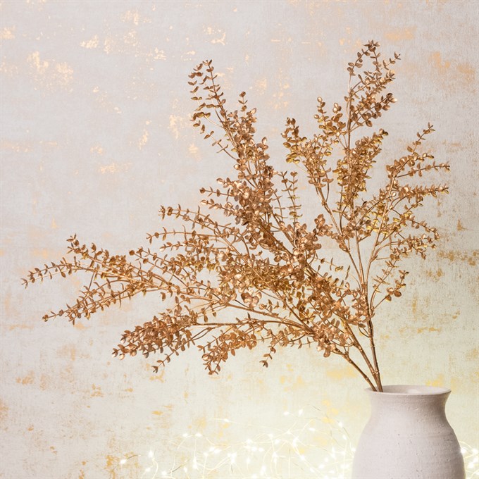 Metallic Faux Eucalyptus Bundle Copper