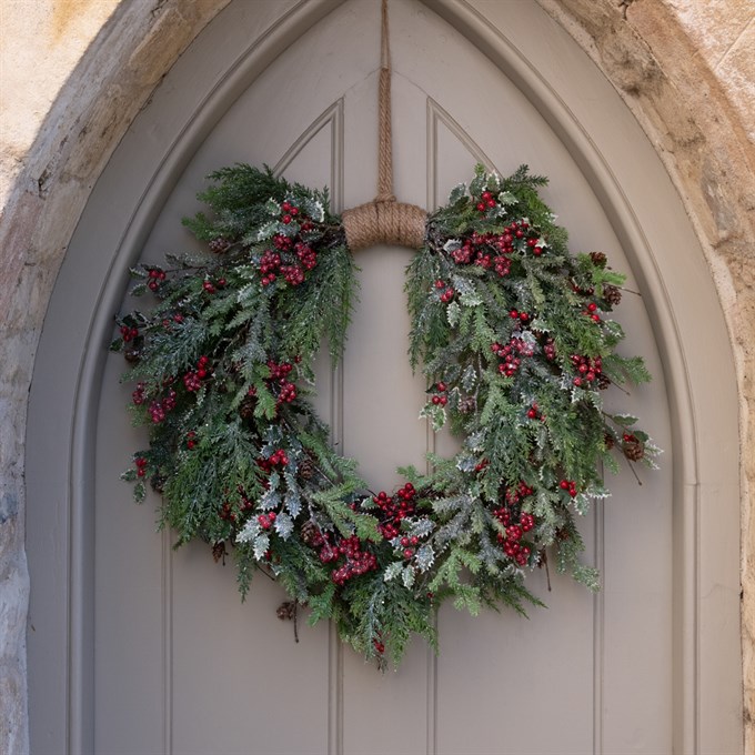 Large Faux Folkingham Sparkle Jute Wreath