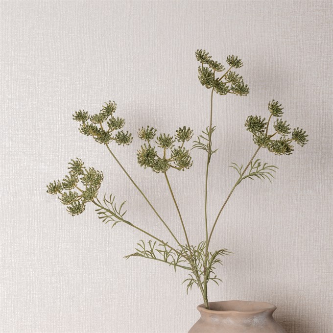 Faux Autumn Queen Anne's Lace, Moss Green