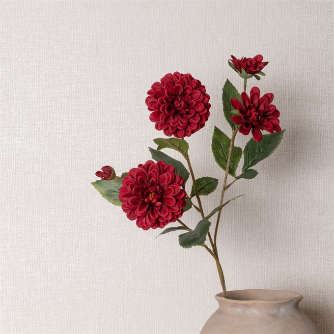 ECO Faux Autumn Dahlia Burgundy