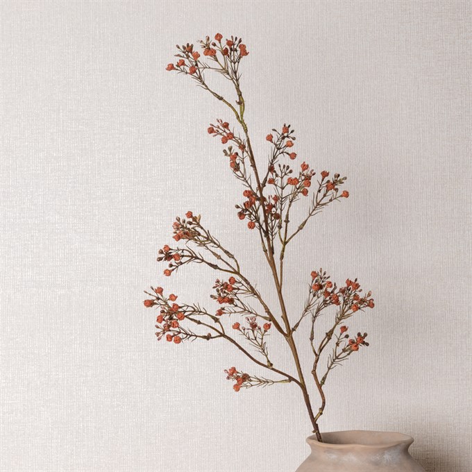 Faux Autumn Gypsophila, Burnt Orange