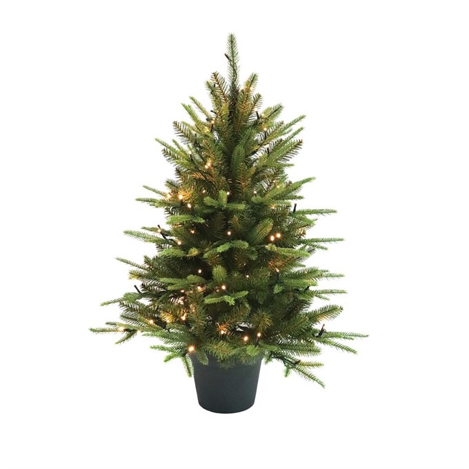 3 ft English Pine Artificial Christmas Tree in Pot
