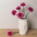 3 Faux Carnation Stems Dark Pink