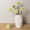 3 Faux Carnation Stems Green