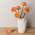 3 Faux Carnation Stems Orange