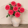 Faux Pom Pom Dahlia Coral