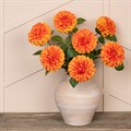 Faux Pom Pom Dahlia Orange