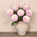 Faux Pom Pom Dahlia Pink Cream
