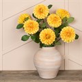 Faux Pom Pom Dahlia Yellow