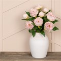 Faux Triple Head Peony Spray Light Pink