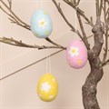 3 Felt Floral Easter Egg Hangers