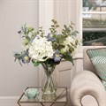 Elegant Faux White Hydrangea in Vase