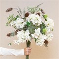 Frosty Pinecone & Hydrangea Bouquet