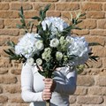 Luxury White Hydrangea & Olive Bouquet