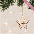 3 Ornamental Jewelled Star Christmas Decorations