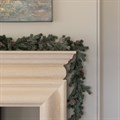 Faux Frosted Pine Garland with Pinecones