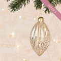 3 Glass Champagne Kaitlyn Christmas Finials