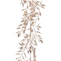 Metallic Delicate Faux Leaf Garland Champagne