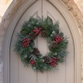 Faux Etton Pinecone & Berry Christmas Wreath