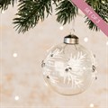 3 Glass Chantelle Snowflake Christmas Baubles