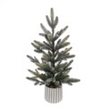 Snowy Faux Pine Tree in Pot