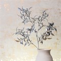 Metallic Faux Tea Leaves Silver