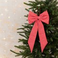 Red Check Bow Hanging Decoration
