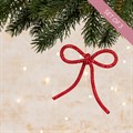3 Sparkle Bow Hanging Decorations Red