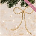 3 Large Sparkle Bow Hanging Decorations Gold