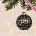 3 Glass Dark Blue Zanthe Christmas Baubles
