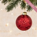 3 Glass Red Naomi Christmas Baubles