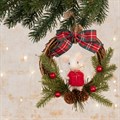 Felt Mouse in Little Wreath Hanging Decoration