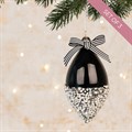 3 Glass Elianna Christmas Finials with Bow