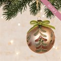 3 Glass Sarai Christmas Baubles with Bow