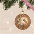 3 Glass Jaylene Holly Christmas Baubles