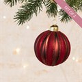 3 Glass Burgundy Everlee Chistmas Baubles