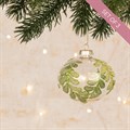 3 Glass Green Glitter Christine Onion Baubles