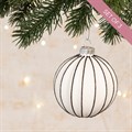 3 Glass Black & White Janelle Christmas Baubles