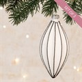 3 Glass Black & White Janelle Christmas Finials