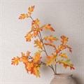 Eco Faux Oak Leaf Stem, Burnt Orange