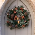 Faux Rustic Wreath with Bows & Bells