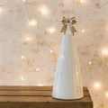 Porcelain Light Up Bow Cone Tree