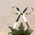 Metal Bow Tree Topper Champagne