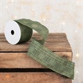 Green Tartan Christmas Ribbon 2.5"
