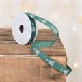Narrow Green Christmas Tree Ribbon