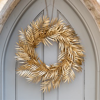 Gold Faux Fern Wreath